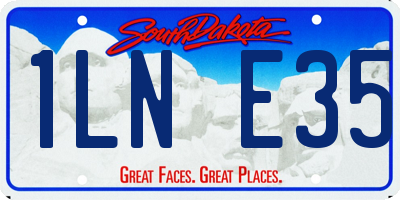 SD license plate 1LNE35