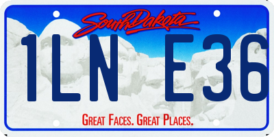 SD license plate 1LNE36
