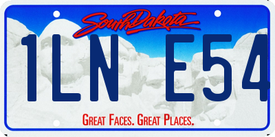 SD license plate 1LNE54