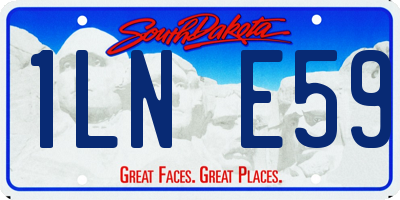 SD license plate 1LNE59