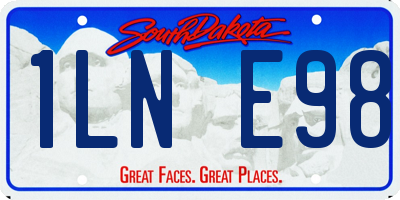 SD license plate 1LNE98