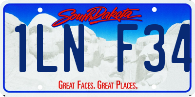 SD license plate 1LNF34