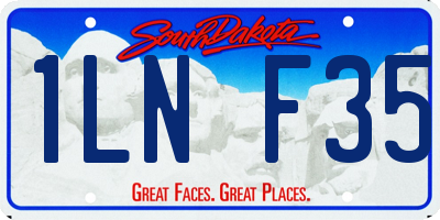 SD license plate 1LNF35