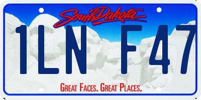 SD license plate 1LNF47