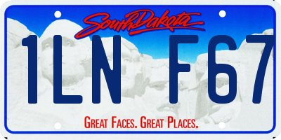 SD license plate 1LNF67