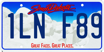 SD license plate 1LNF89