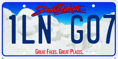 SD license plate 1LNG07