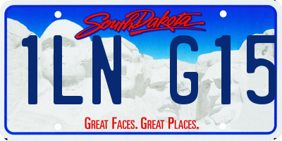 SD license plate 1LNG15