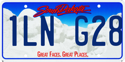 SD license plate 1LNG28