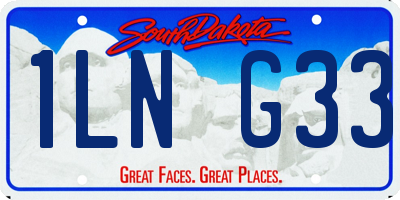 SD license plate 1LNG33