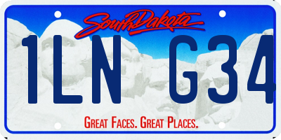SD license plate 1LNG34