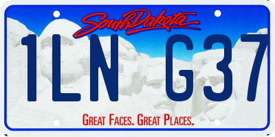 SD license plate 1LNG37