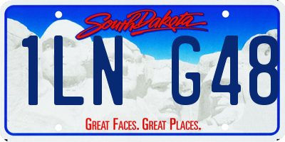 SD license plate 1LNG48