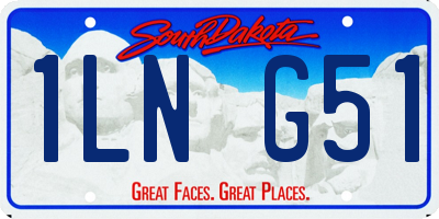 SD license plate 1LNG51