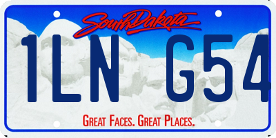 SD license plate 1LNG54