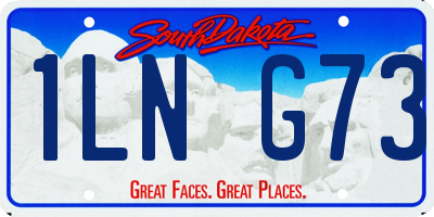 SD license plate 1LNG73