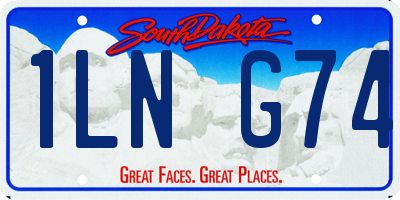 SD license plate 1LNG74