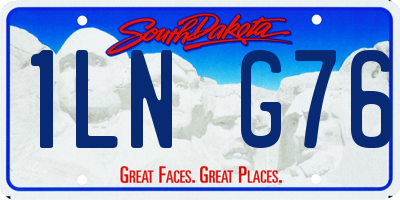 SD license plate 1LNG76