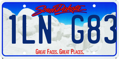SD license plate 1LNG83