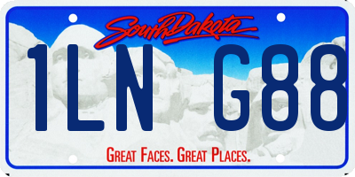 SD license plate 1LNG88