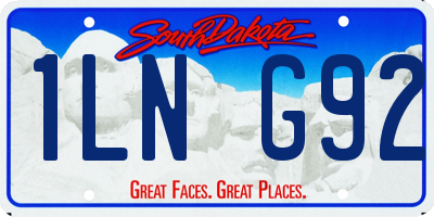SD license plate 1LNG92