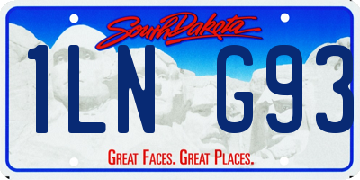 SD license plate 1LNG93