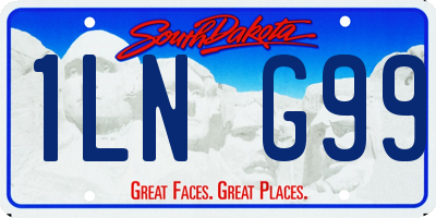 SD license plate 1LNG99