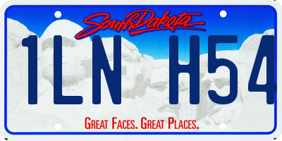 SD license plate 1LNH54