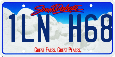 SD license plate 1LNH68