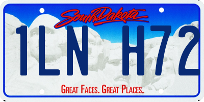 SD license plate 1LNH72