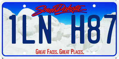 SD license plate 1LNH87