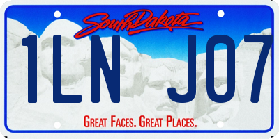 SD license plate 1LNJ07
