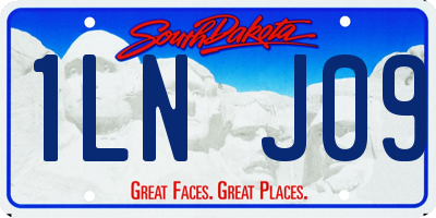 SD license plate 1LNJ09
