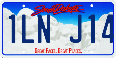SD license plate 1LNJ14