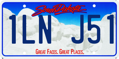 SD license plate 1LNJ51