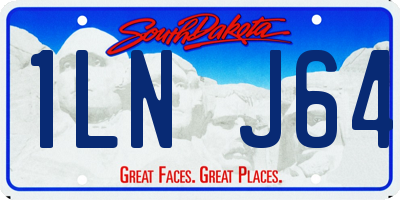 SD license plate 1LNJ64