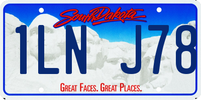 SD license plate 1LNJ78