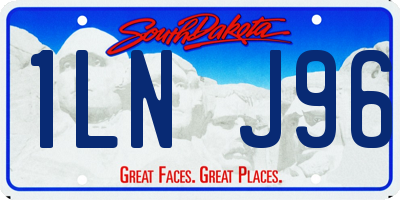 SD license plate 1LNJ96