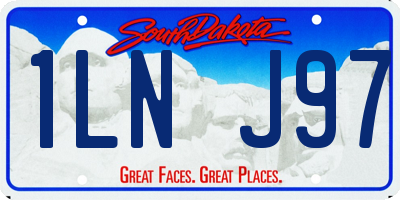 SD license plate 1LNJ97