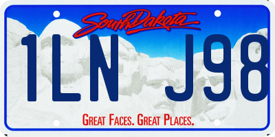 SD license plate 1LNJ98