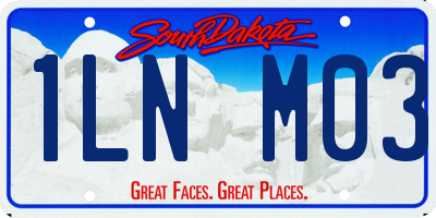 SD license plate 1LNM03