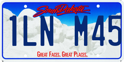 SD license plate 1LNM45