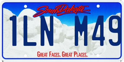SD license plate 1LNM49