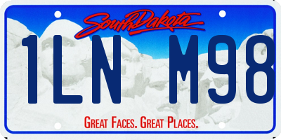SD license plate 1LNM98