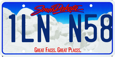 SD license plate 1LNN58