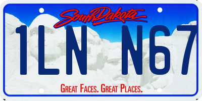 SD license plate 1LNN67