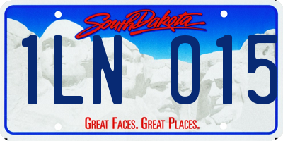 SD license plate 1LNO15