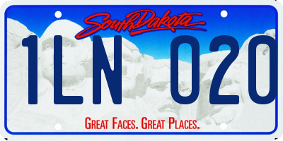 SD license plate 1LNO20
