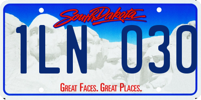SD license plate 1LNO30