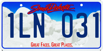 SD license plate 1LNO31